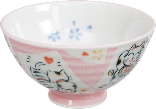 Tokyo Design Studio | Kawaii Bowls, Lucky Cat Pink