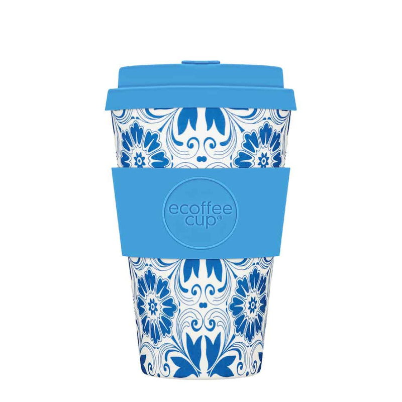 Ecoffee Cup Beker Delft Touch 400 ml Blauw,wit